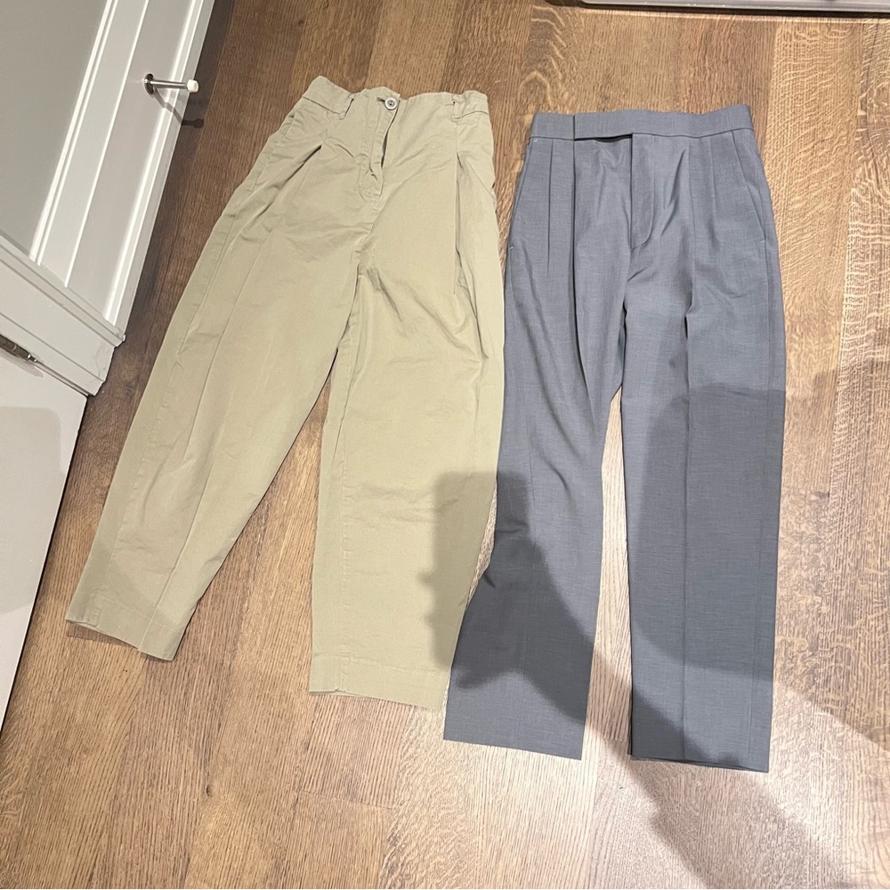 Men's Beige and Gray Pants